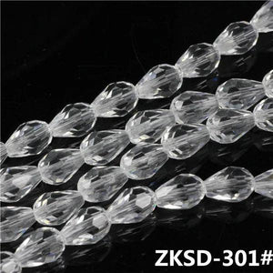 Crystal Drop Pendant Earing Glass Beads Jewelry Supplies