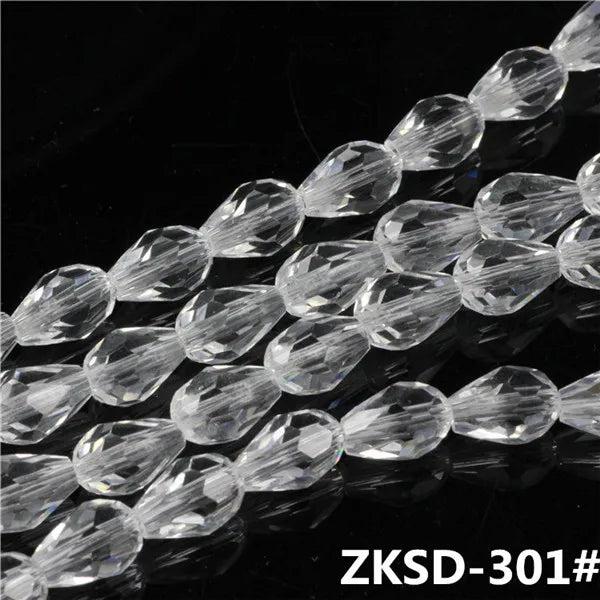 Crystal Drop Pendant Earing Glass Beads Jewelry Supplies