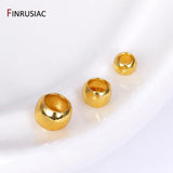 200PCS 14k/18k Plated Crimp Beads Brass 2mm/2.5mm/3mm Stopper End Beads