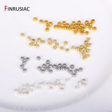 200PCS 14k/18k Plated Crimp Beads Brass 2mm/2.5mm/3mm Stopper End Beads