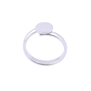 10pcs Stainless Steel Adjustable Ring Bezel Blanks Disc Pad Base S