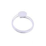 10pcs Stainless Steel Adjustable Ring Bezel Blanks Disc Pad Base S