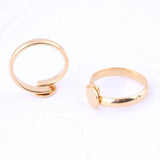 10pcs Stainless Steel Adjustable Ring Bezel Blanks Disc Pad Base S