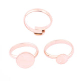 10pcs Stainless Steel Adjustable Ring Bezel Blanks Disc Pad Base S