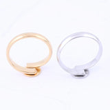 10pcs Stainless Steel Adjustable Ring Bezel Blanks Disc Pad Base S
