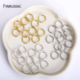 18k Plated Jump Rings for DIY Jewelry, Brass Open Split Rings