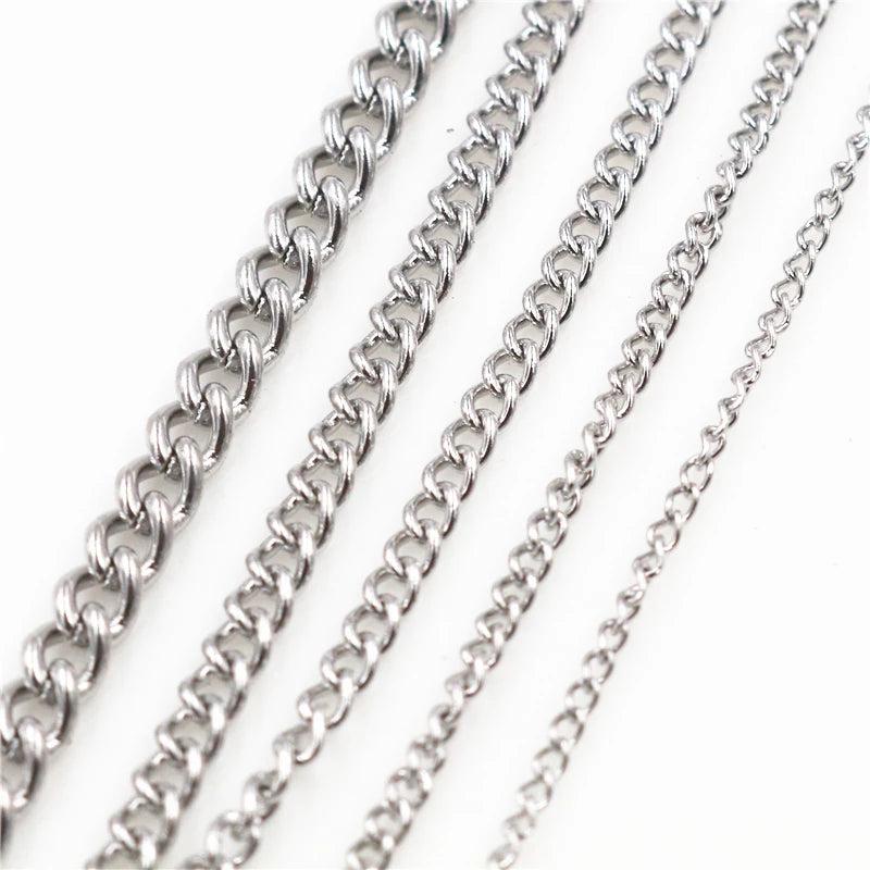 5 Meters/Lot Stainless Steel Necklace Chains for DIY Jewelry Making