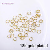 18K Plated Split Rings Brass Open Jump Rings For DIY Jewelry