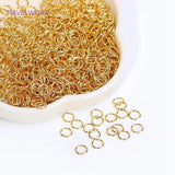 18K Plated Split Rings Brass Open Jump Rings For DIY Jewelry