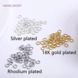 18K Plated Split Rings Brass Open Jump Rings For DIY Jewelry