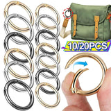 10/20Pcs Round Metal Carabiner Snap Hooks DIY Bag Accessories