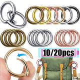 10/20Pcs Round Metal Carabiner Snap Hooks DIY Bag Accessories