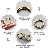 10/20Pcs Round Metal Carabiner Snap Hooks DIY Bag Accessories
