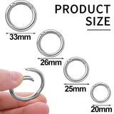 10/20Pcs Round Metal Carabiner Snap Hooks DIY Bag Accessories