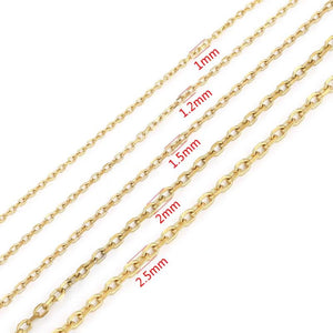 Stainless Steel Chains Jewelry Making Necklace Bracelets Findings DIY