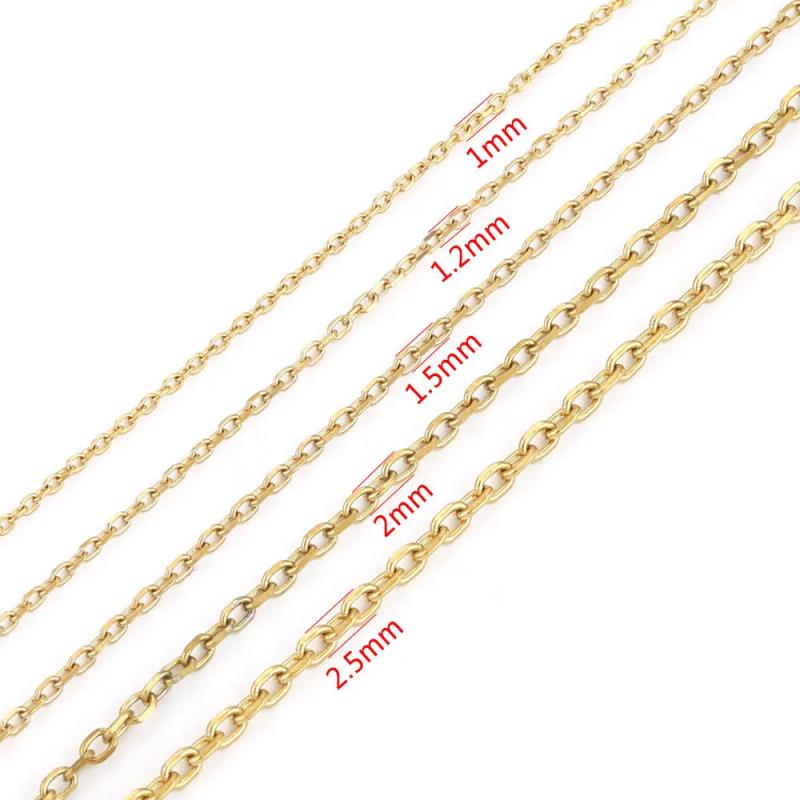Stainless Steel Chains Jewelry Making Necklace Bracelets Findings DIY