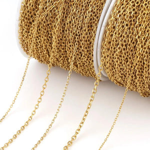 Stainless Steel Chains Jewelry Making Necklace Bracelets Findings DIY