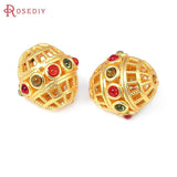 5PCS Matte Brass Round Nepalese Beads Jewelry Making Diy Supplies