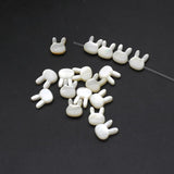 5pcs Natural Sea Shell Beads Rabbit Head Shape Charms for Jewelry Making
