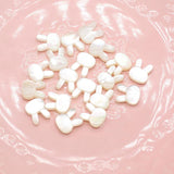 5pcs Natural Sea Shell Beads Rabbit Head Shape Charms for Jewelry Making