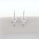 4PCS 12*25MM 14K Brass Zircon Earrings Hooks Jewelry Making Supplies