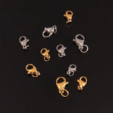 30Pcs Stainless Steel Lobster Clasps Hooks DIY Carabiner Clasps Connectors