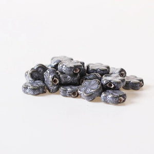20 PCS 15mm Flowers Ceramic Beads Porcelain Spacer Beads For Jewelry Making
