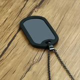 Punk Dog Tags Pendant Necklace Men's Stainless Steel Military Chain