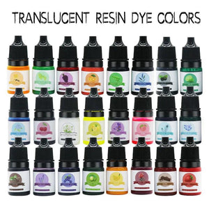 24 Color Epoxy Resin Pigment UV Liquid Dye Colorant DIY Crafts