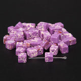 Natural Cube Stone Beads 4/6/8mm Agates Jades for Jewelry Making