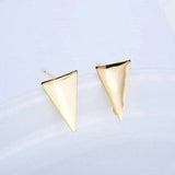 14K Plated Brass Triangle Stud Earrings for Jewelry Making