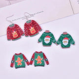 10pcs Christmas Clothes Acrylic Charms for Women DIY Jewelry Making