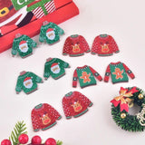 10pcs Christmas Clothes Acrylic Charms for Women DIY Jewelry Making