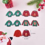 10pcs Christmas Clothes Acrylic Charms for Women DIY Jewelry Making