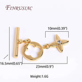 18k Plated Flower Toggle Clasp with Star Charms