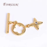 18k Plated Flower Toggle Clasp with Star Charms