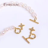 18k Plated Flower Toggle Clasp with Star Charms