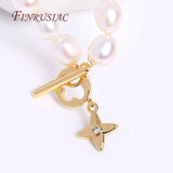 18k Plated Flower Toggle Clasp with Star Charms