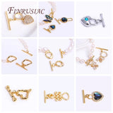 18k Plated Flower Toggle Clasp with Star Charms