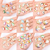 20Pcs Rainbow Unicorn Pendant Charms DIY Jewelry Making Accessories