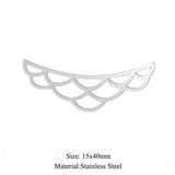 5pcs Stainless Steel Mermaid Tail Charm Pendant Necklace Making