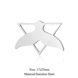 5pcs Stainless Steel Mermaid Tail Charm Pendant Necklace Making