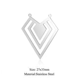 5pcs Stainless Steel Mermaid Tail Charm Pendant Necklace Making
