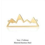 5pcs Stainless Steel Mermaid Tail Charm Pendant Necklace Making
