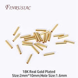 18K Plated Hollow Tube 2X10MM Jewelry Connectors