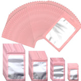 50Pcs Pink Aluminum Foil Zip Lock Bags Jewelry Storage Pouch