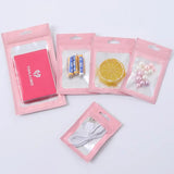 50Pcs Pink Aluminum Foil Zip Lock Bags Jewelry Storage Pouch