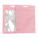 50Pcs Pink Aluminum Foil Zip Lock Bags Jewelry Storage Pouch