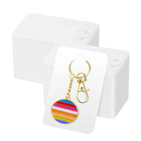 Set of 50 Keychain Display Cards Stand Cardboard Jewelry Holder