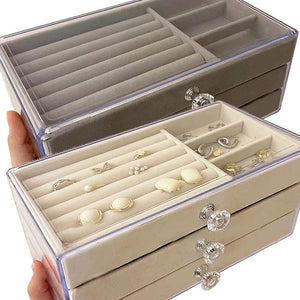 Velvet Stackable Jewelry Display Storage Box